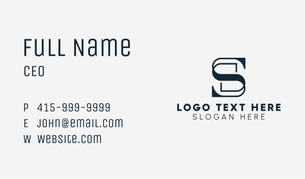 Modern Letter S Business Card Design Image Preview