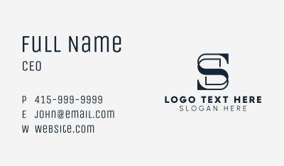 Modern Letter S Business Card Image Preview