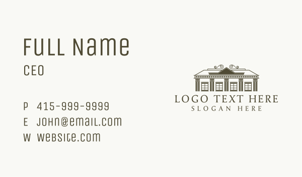 Residential Mansion Real Estate Business Card Design Image Preview