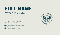 Chainsaw Tool Shield Crest Business Card Image Preview