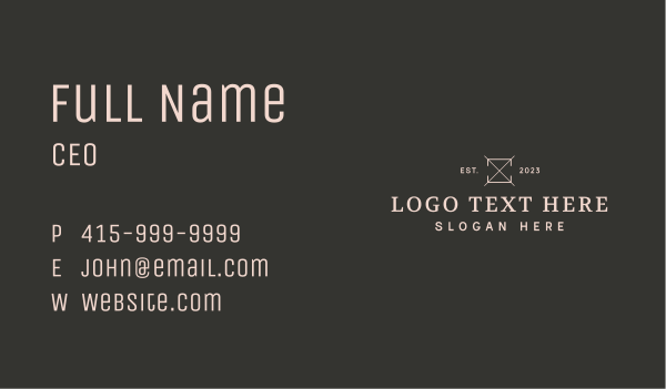 Fashion Clothing Wordmark Business Card Design Image Preview