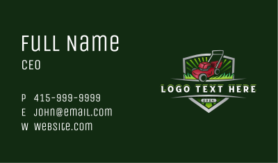 Yard Lawn Mower  Business Card Image Preview