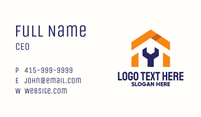 Wrench House Carpenter Business Card Image Preview