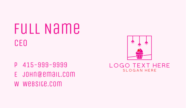 Cupcake Bakeshop Interior  Business Card Design Image Preview