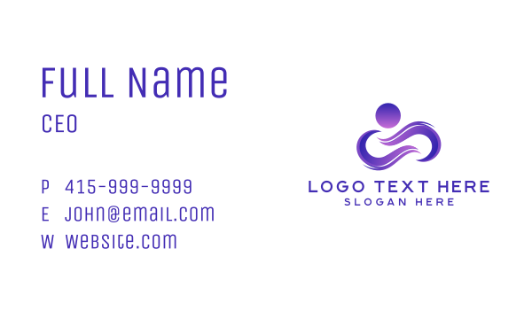 Infinity Loop Person Business Card Design Image Preview