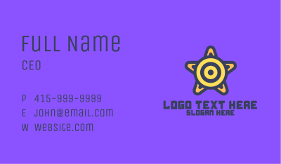 Target Star Shield Business Card Image Preview