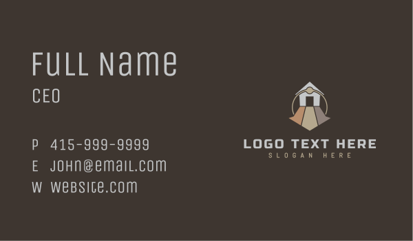Home Pathway Carpentry Business Card Design