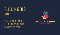 Colorful Hand Heart Business Card Image Preview