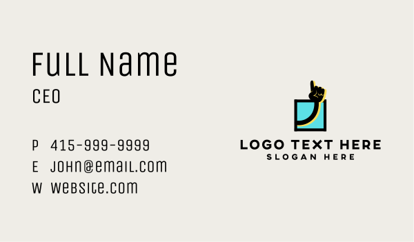 Hand Up Sign Business Card Design Image Preview