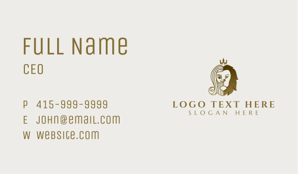 Royal King Lion Business Card Design Image Preview