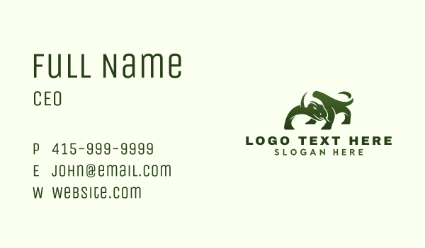 Komodo Dragon Lizard Business Card Design Image Preview