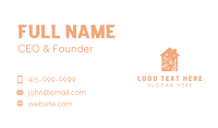 Orange Floral Home Business Card Preview