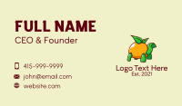 Tropical Orange Turtle  Business Card Design