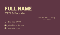 Elegant Yellow Wordmark Business Card Image Preview