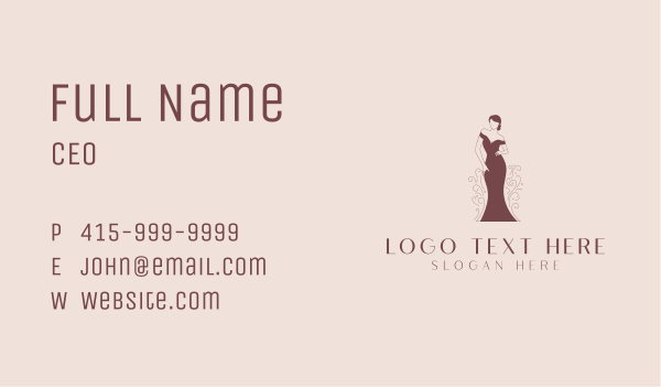 Fashion Designer Gown Business Card Design Image Preview