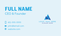 Blue Abstract Mountain Business Card Image Preview