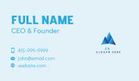 Blue Abstract Mountain Business Card Image Preview