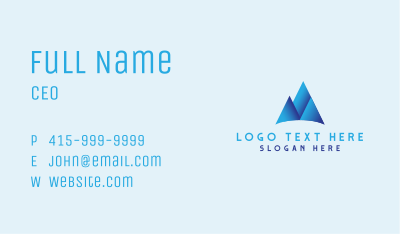Blue Abstract Mountain Business Card Image Preview