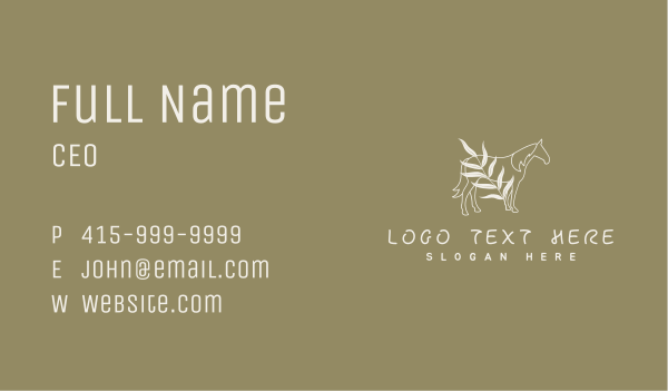 Vintage Horse Farm Business Card Design Image Preview