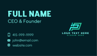 Geometric Tech Startup Business Card Image Preview