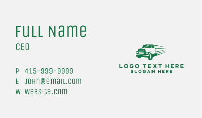 Cargo Truck Delivery Business Card Image Preview