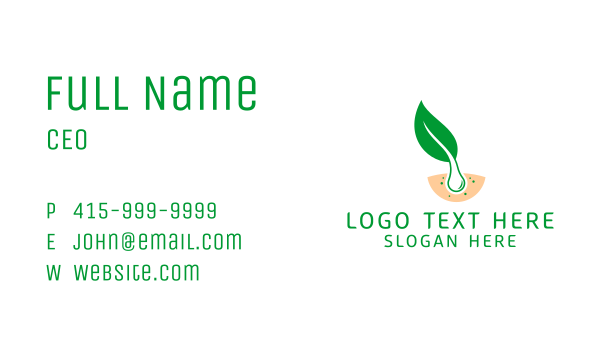 Organic Hair Treatment  Business Card Design Image Preview