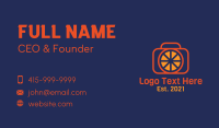 Orange Camera Lens  Business Card Image Preview