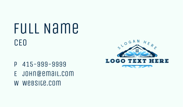 Pressure Washing Water Wave Business Card Design Image Preview