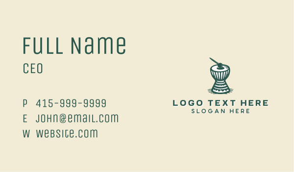 Djembe Drums Instrument Business Card Design Image Preview