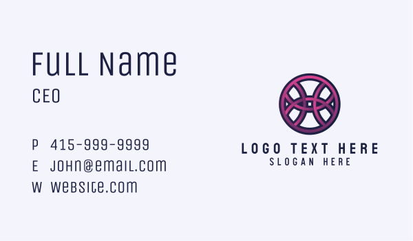 Intertwined Weave Pattern Business Card Design Image Preview