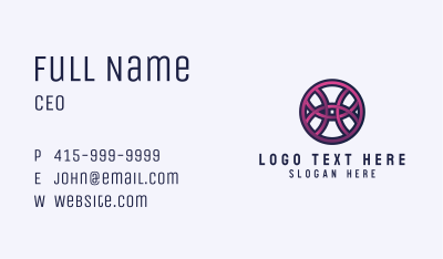 Intertwined Weave Pattern Business Card