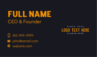 Business Company Wordmark Business Card Image Preview