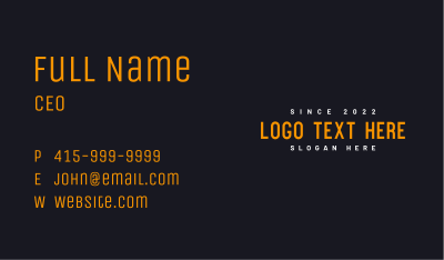 Business Company Wordmark Business Card Image Preview