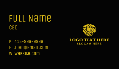 Luxury Lion Mane Business Card Image Preview