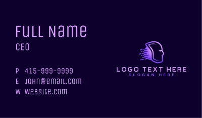 Artificial Intelligence Head Business Card Image Preview