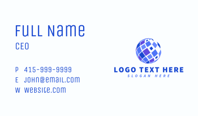 Tech Mosaic Sphere  Business Card Image Preview