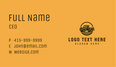 Transportation Truck Vehicle Business Card Image Preview