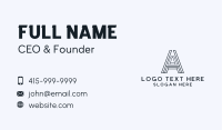 Structure Builder Engineer Letter A Business Card Image Preview