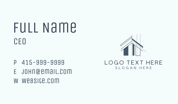 House Architecture Blueprint Business Card Design Image Preview