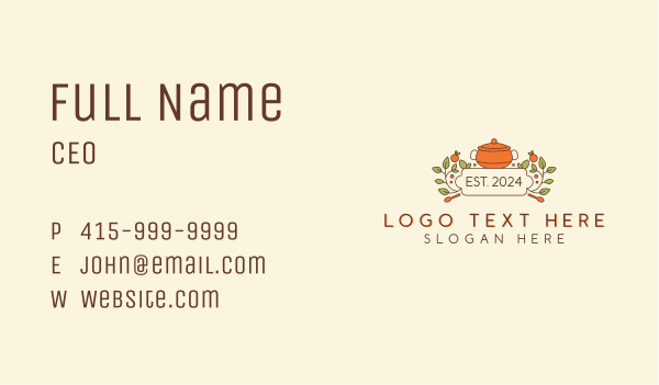 Cooking Gourmet Catering  Business Card Design Image Preview