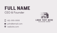 Trailer Truck Logistics Business Card Image Preview