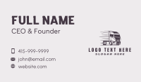 Trailer Truck Logistics Business Card Image Preview