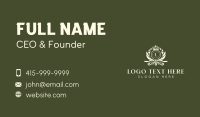 Floral Royal Crown Business Card Design