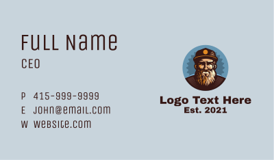 Old Man Cartoon  Business Card Image Preview