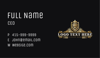 Lion Head Monarchy Business Card Image Preview