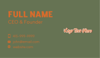 3D Brush Stroke Wordmark Business Card Image Preview