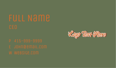 3D Brush Stroke Wordmark Business Card Image Preview