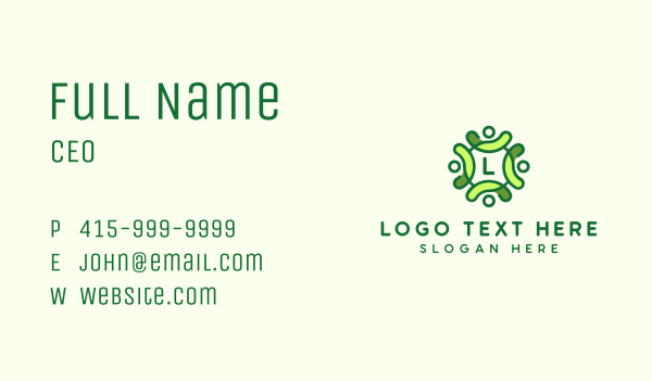 Nature Conservation Group Letter Business Card Design Image Preview
