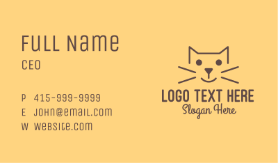 Simple Cat Business Card