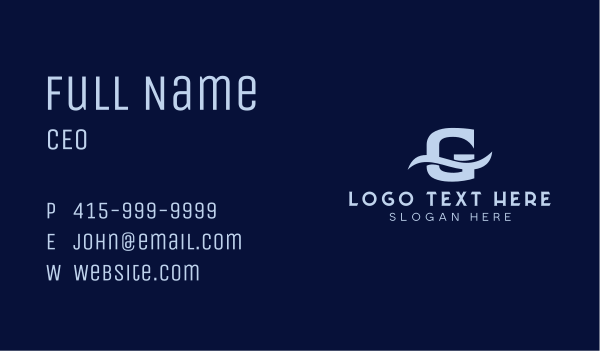 Generic Swoosh Brand Letter G Business Card Design Image Preview
